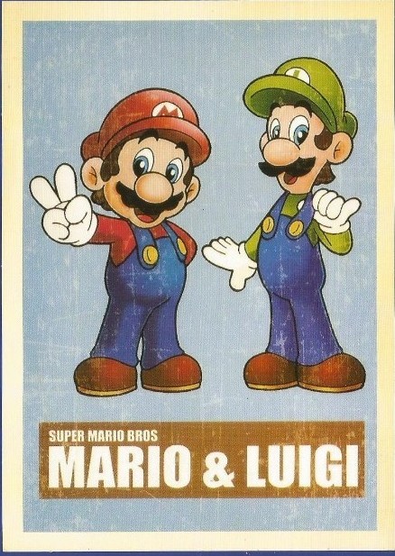 Cartolina da collezione Mario Bros, copyright Nintendo