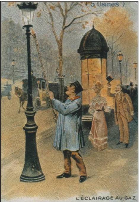 postkaart lamplighter