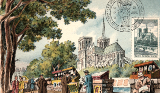 Carte Postale Maximum de Notre-Dame de Paris: Les Bouquinistes