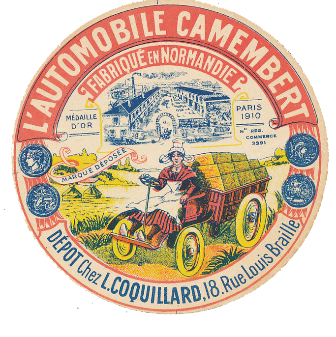 Normandie Tres belle étiquette de Camembert ancienne 