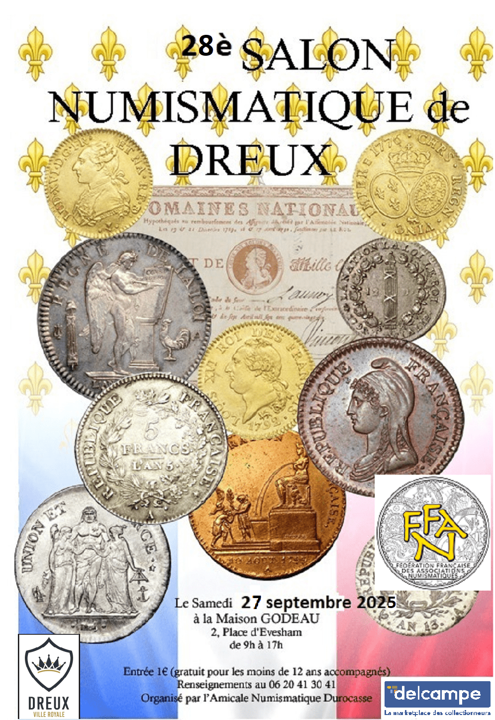 Affiche Salon Nuismatique De Dreux 2025