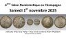 A vos agendas pour le salon numismatique de Tinqueux