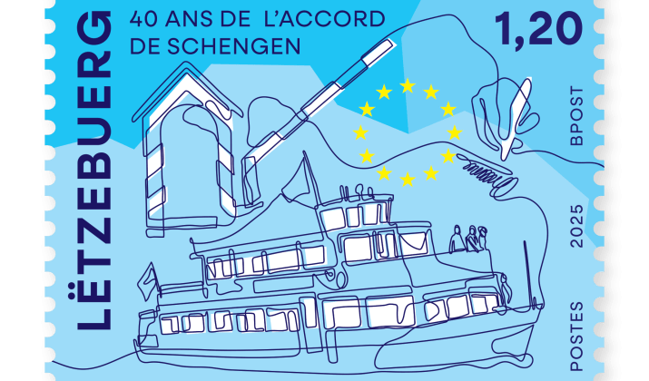 Timbre 40 Ans De L'accord De Schengen