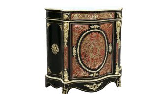 19th,century,boulle,credenzas,cabinets,french,sideboard,inlay,with,red