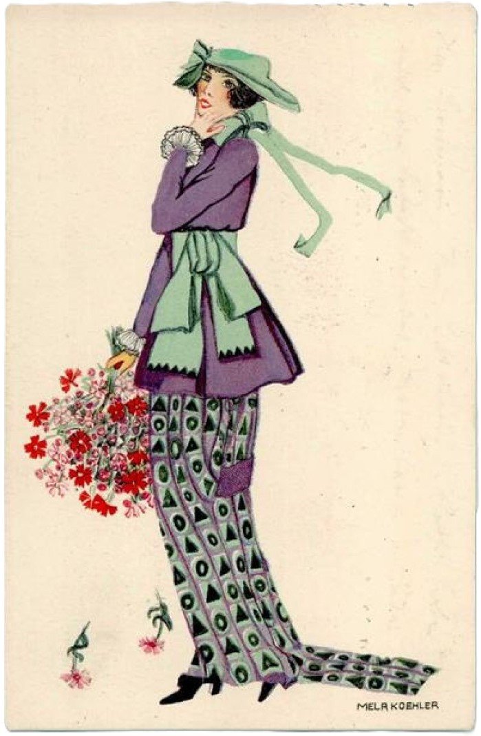 20250908 Femme Au Bouquet élégante