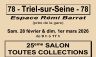 Venez nombreux au 25ème Salon Toutes Collections de Triel-Sur-Seine !