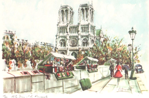 Aquarelle Notre-Dame de Paris