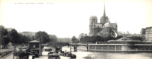 Carte Postale Panoramique de Notre-Dame de Paris, l'Abside